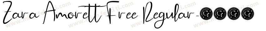 Zara Amorett Free Regular字体转换